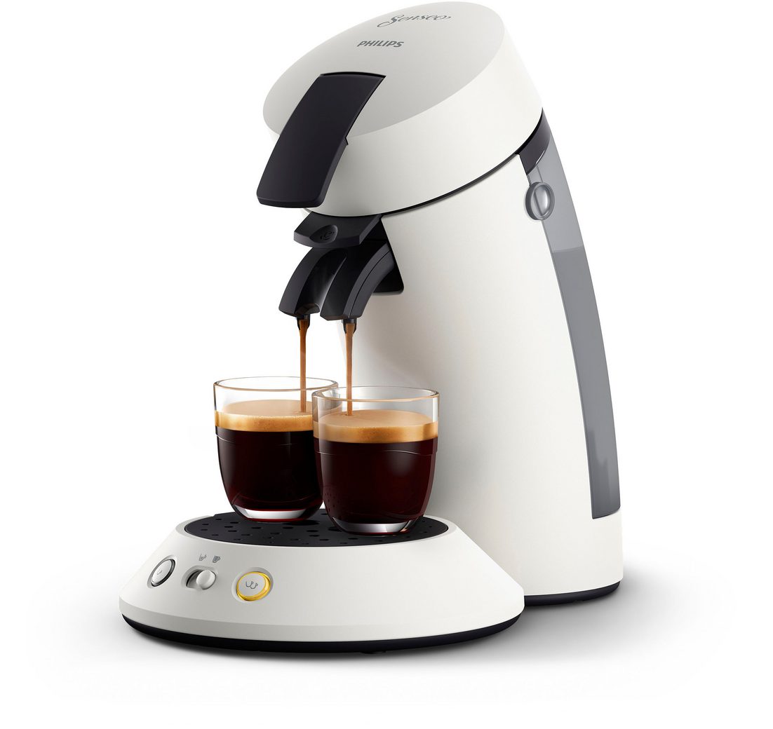Philips Senseo Kaffeepadmaschine Original Plus CSA210/10, mit zwei Kaffee-Einstellungen, aus 28% rec. Plastik